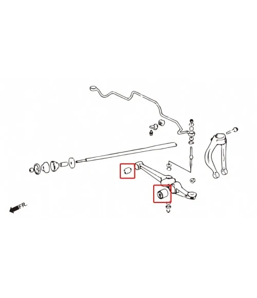 Hardrace 6798 Front Lower Arm Bushing Honda Civic, Integra - 