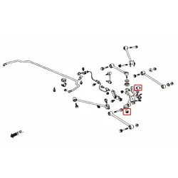 Boccola del fuso a snodo posteriore Hardrace 6811 Honda Accord - 