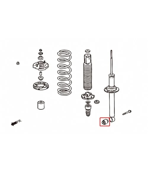 Hardrace 6812 Rear Shock Bushing Honda Accord - 