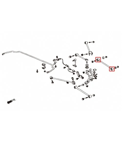 Hardrace 6813 Rear Rear Lower Arm Bushing Honda Accord - 