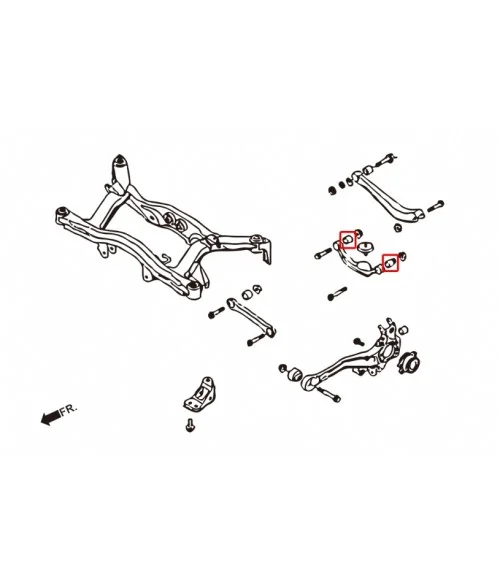 Boccola braccio superiore posteriore Hardrace 6843 Subaru Legacy/outback - 
