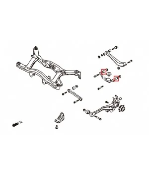 Boccola braccio superiore posteriore Hardrace 6843 Subaru Legacy/outback - 