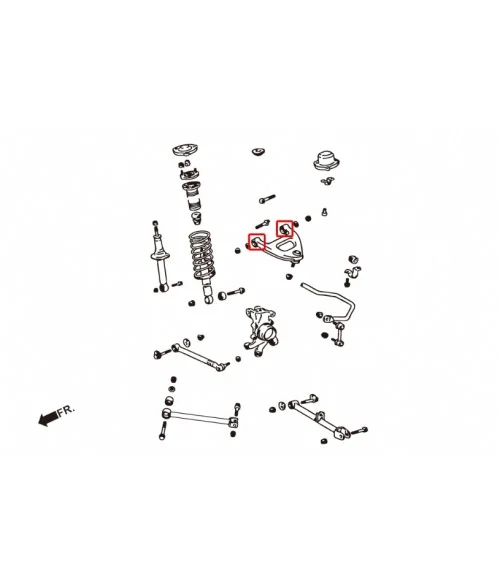Hardrace 6847 Rear Upper Arm Bushing Toyota Mark ii - 