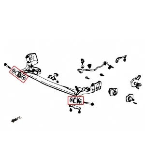 Boccola del braccio oscillante posteriore Hardrace 6848 Honda Fit - 