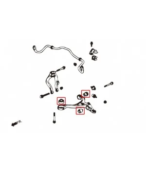 Boccola braccio inferiore anteriore Hardrace 6886 Honda. Odyssey jdm - 