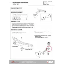 Hardrace 6895 Front Lower Control Arm Honda Fit - 