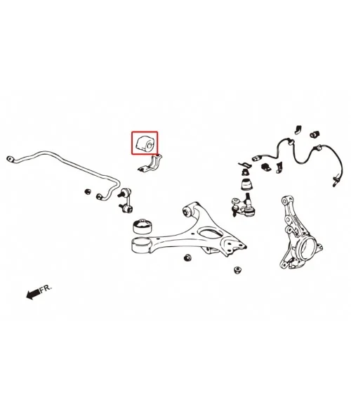 Boccola stabilizzatrice anteriore Hardrace 6906 Honda Civic - 