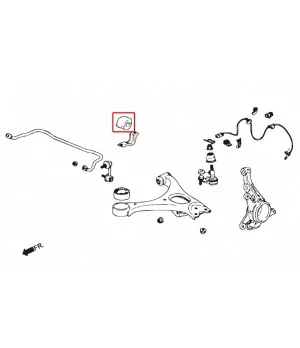 Boccola stabilizzatrice anteriore Hardrace 6906 Honda Civic - 