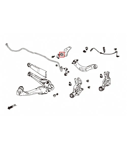 Boccola stabilizzatrice posteriore Hardrace 6911 Honda Civic - 