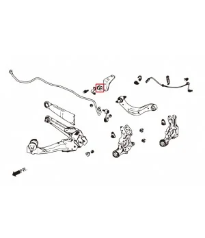 Boccola stabilizzatrice posteriore Hardrace 6911 Honda Civic - 