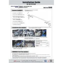 Barra stabilizzatrice posteriore aggiuntiva Hardrace 6940 per Honda CR-Z, adatta - 