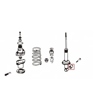 Hardrace 6948F Rear Shock Absorber Bushing Honda Integra, RSX - 