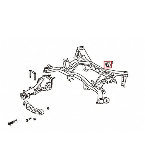 Boccola differenziale posteriore Hardrace 6954 per telaio ausiliario Subaru Impreza, Legacy/outback, XV - 