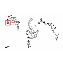 Boccola braccio superiore anteriore Hardrace 6977 Honda Accord - 