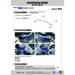 Barra antirollio posteriore Hardrace 7028 Mazda CX-5, CX-9 - 