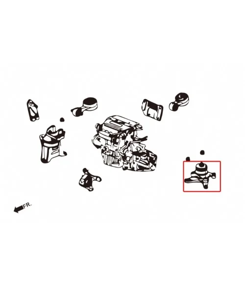 Hardrace 7156 Left Engine Mount Honda Civic - 