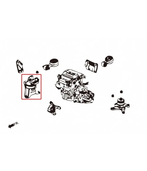 Hardrace 7157 Right Engine Mount Honda Civic - 