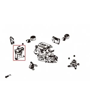 Hardrace 7157 Right Engine Mount Honda Civic - 