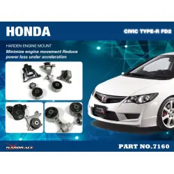 Supporto motore Hardrace 7160 Harden Honda Civic - 