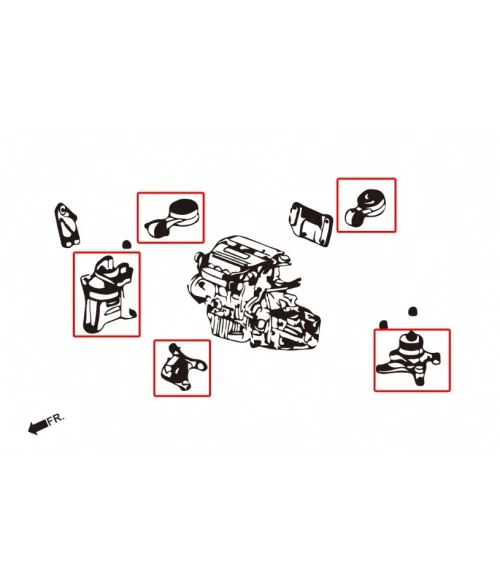 Hardrace 7160 Harden Engine Mount Honda Civic - 