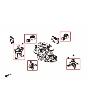 Hardrace 7160 Harden Engine Mount Honda Civic - 