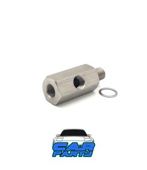 RACCORDO adattatore 3 vie 1/8 NPT sensore manometro temperatura olio pressione T RACCORDO adattatore 3 vie 1/8 NPT sensore manometro temperatura olio pressione T