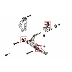 Boccola braccio inferiore anteriore Hardrace 7203 Honda Civic - 