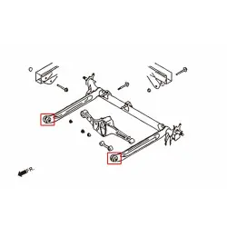 Hardrace 7233 Boccola della trave posteriore Nissan Sentra - 