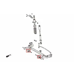 Boccola telaio posteriore Hardrace 7253 Toyota Corolla/altis/auris, Prius, Wish - 