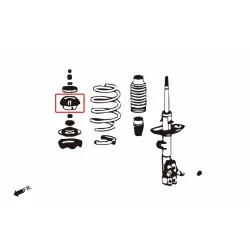 Supporto ammortizzatore anteriore rinforzato Hardrace 7258 Honda - 