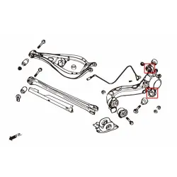 Boccola fuso a snodo posteriore Hardrace 7261 Bmw Serie 3, Z4 - 