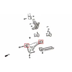 Hardrace 7282 Front Lower Arm Bushing Toyota Tercel - 