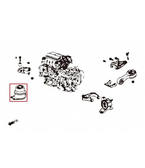 Hardrace 7286 Harden Engine Mount Honda Fit - 