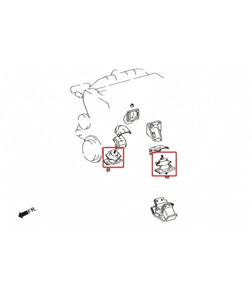 Hardrace 7290 Harden Engine Mount Lexus GS, SC, Toyota Soarer, Supra - 
