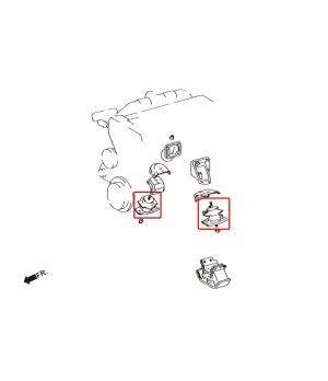 Hardrace 7290 Harden Engine Mount Lexus GS, SC, Toyota Soarer, Supra - 