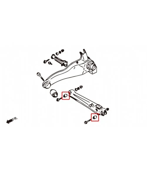Hardrace 7330 Rear Lower Arm Bushing Mitsubishi Lancer evolution - 