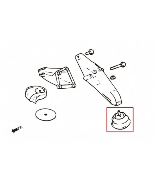 Hardrace 7362 Supporto motore indurito Bmw Serie 3, Z3, Z4 - 