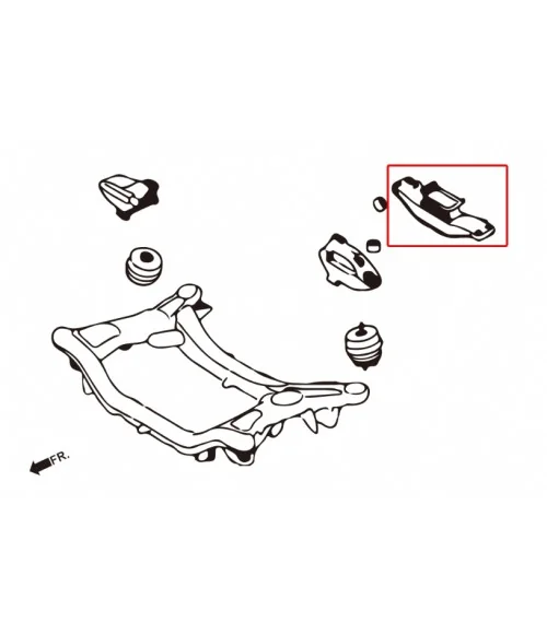 Supporto trasmissione Hardrace 7380 Harden Hyundai Genesis coupé - 