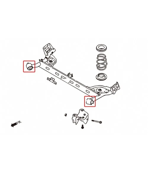 Hardrace 7406 Rear Frame Bushing Luxgen, Nissan - 