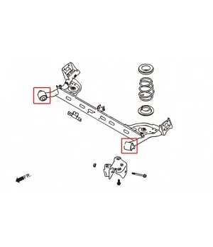 Hardrace 7406 Rear Frame Bushing Luxgen, Nissan - 
