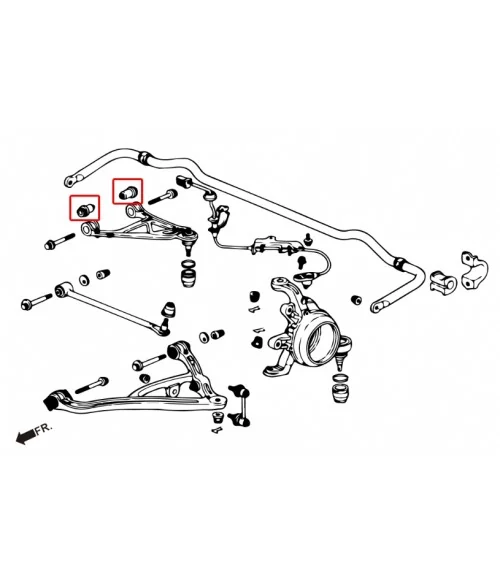 Hardrace 7421 Rear Upper Arm Bushing Honda S2000 - 