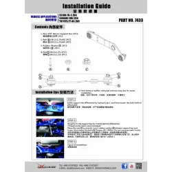 Hardrace 7433 Rear Diff Mount Support Bar Scion FR-S, Subaru BRZ, Toyota 86 - 