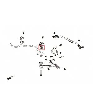 Boccola stabilizzatrice anteriore Hardrace 7483 Honda Accord - 