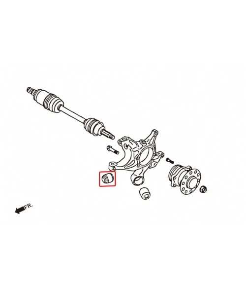 Boccola del fuso a snodo posteriore Hardrace 7492 Scion, Subaru, Toyota - 