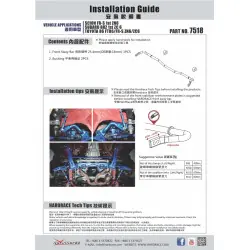 Barra antirollio anteriore Hardrace 7518 Scion FR-S, Subaru BRZ, Toyota 86 - 