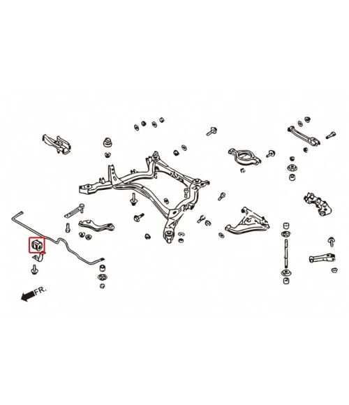 Boccola barra stabilizzatrice posteriore Hardrace 7545 Infiniti Q45, Nissan 240SX - 