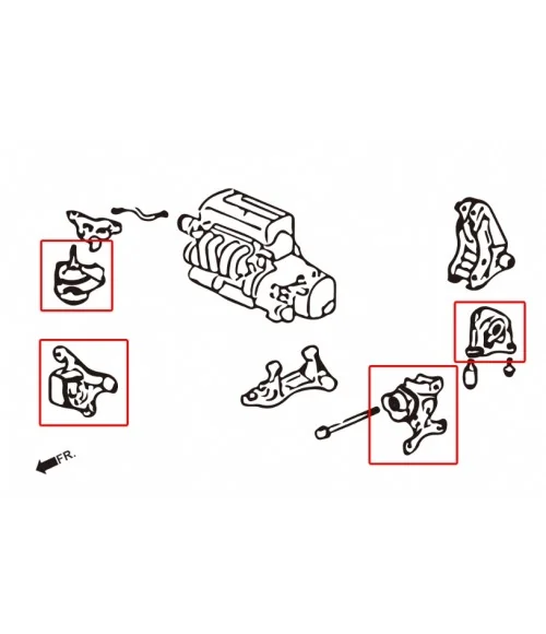 Hardrace 7566 Engine Mount Honda Integra - 