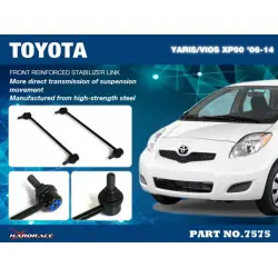 Barra stabilizzatrice anteriore rinforzata Hardrace 7575 Toyota Prius c, Yaris - 