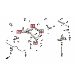 Boccola del telaio ausiliario posteriore Hardrace 7577 Nissan Skyline - 