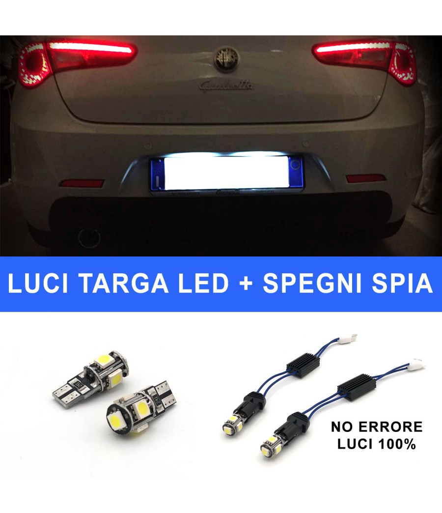 Luci targa 5 LED CANBUS T10 Alfa Romeo Giulietta + spegni spia